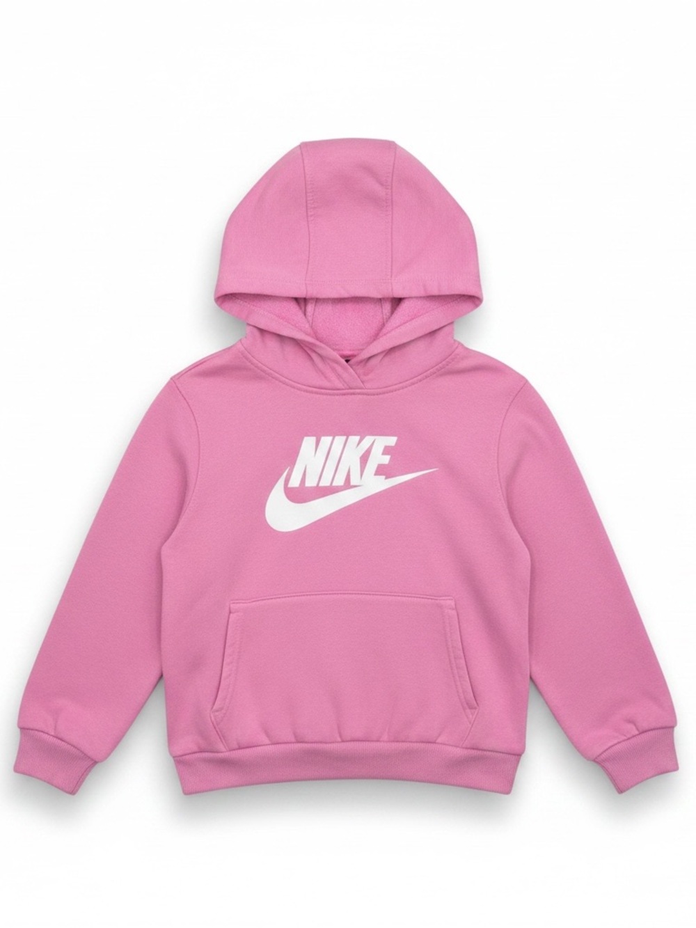 NIKE Pink Pullover Hoodie with White Logo Girl 6X